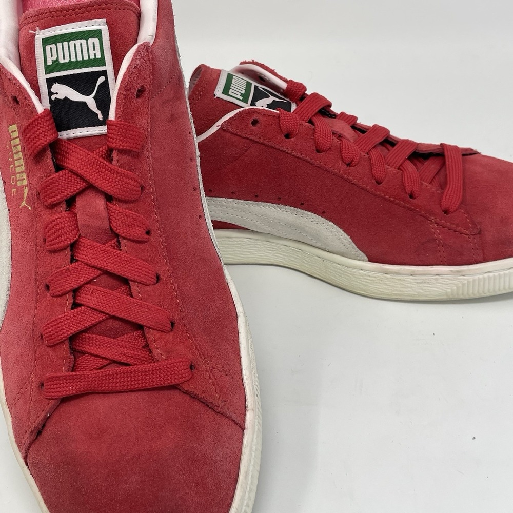 Puma Suede Classic Red White Mens 352634-65 Low Trainer Sz US 12 / UK 11 / EU 46